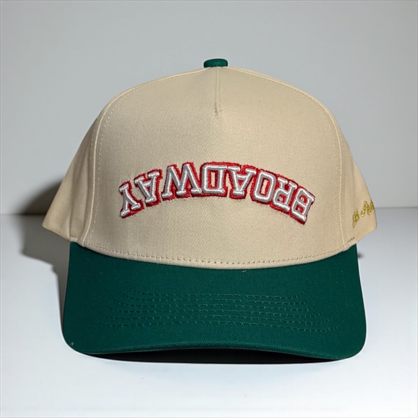 Broadway Classic Snapback – Green  & Cream