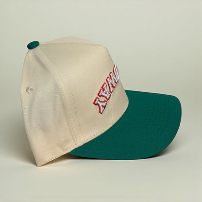 Broadway Classic Snapback – Green  & Cream